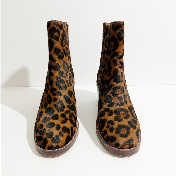 NWT Madewell Autumn High Chelsea Dark Leopard Boots 7.5 - Picture 4 of 16